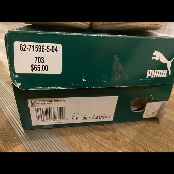 Suede classic tonal puma sneakers size 6.5 - Picture 2 of 5